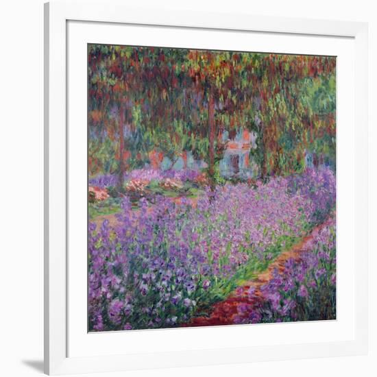 The Artist's Garden At Giverny, c.1900-Claude Monet-Framed Giclee Print