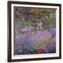 The Artist's Garden At Giverny, c.1900-Claude Monet-Framed Giclee Print