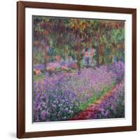 The Artist's Garden At Giverny, c.1900-Claude Monet-Framed Giclee Print