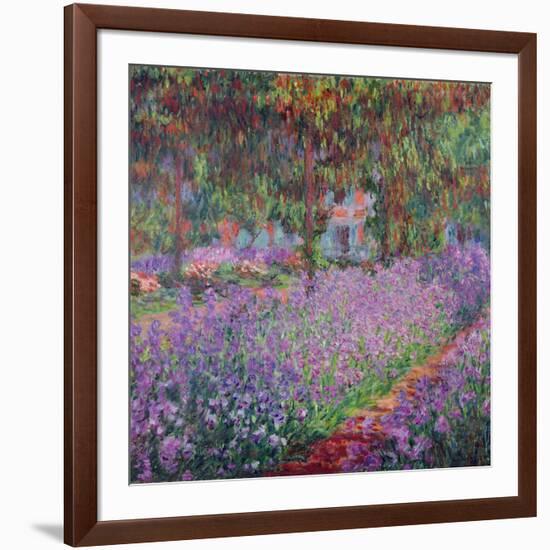 The Artist's Garden At Giverny, c.1900-Claude Monet-Framed Giclee Print