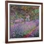 The Artist's Garden At Giverny, c.1900-Claude Monet-Framed Giclee Print