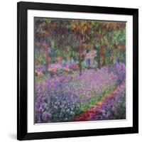 The Artist's Garden At Giverny, c.1900-Claude Monet-Framed Giclee Print