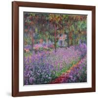 The Artist's Garden At Giverny, c.1900-Claude Monet-Framed Giclee Print