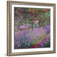 The Artist's Garden At Giverny, c.1900-Claude Monet-Framed Giclee Print