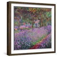 The Artist's Garden At Giverny, c.1900-Claude Monet-Framed Giclee Print