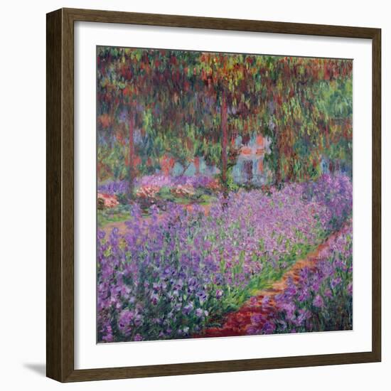 The Artist's Garden At Giverny, c.1900-Claude Monet-Framed Giclee Print