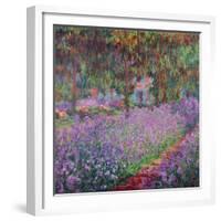 The Artist's Garden At Giverny, c.1900-Claude Monet-Framed Giclee Print