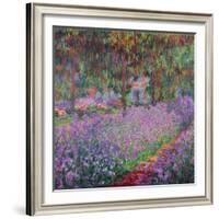 The Artist's Garden At Giverny, c.1900-Claude Monet-Framed Giclee Print