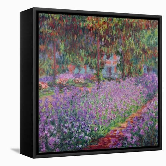 The Artist's Garden At Giverny, c.1900-Claude Monet-Framed Stretched Canvas