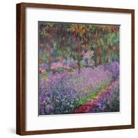 The Artist's Garden At Giverny, c.1900-Claude Monet-Framed Giclee Print