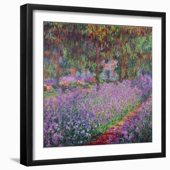 The Artist's Garden At Giverny, c.1900-Claude Monet-Framed Giclee Print