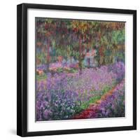 The Artist's Garden At Giverny, c.1900-Claude Monet-Framed Giclee Print