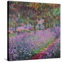 The Artist's Garden At Giverny, c.1900-Claude Monet-Stretched Canvas