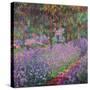 The Artist's Garden At Giverny, c.1900-Claude Monet-Stretched Canvas