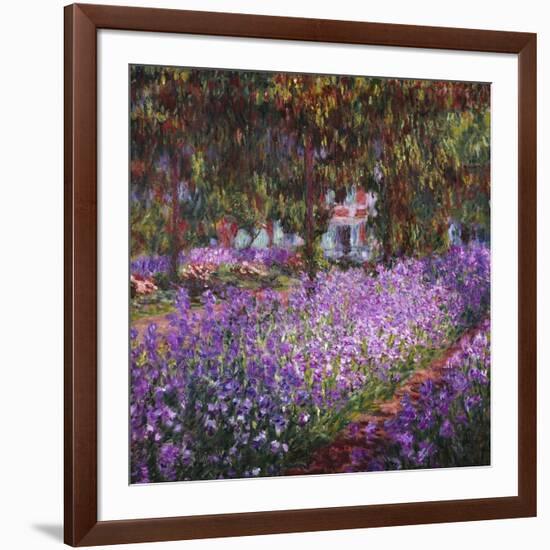 The Artist's Garden At Giverny, c.1900-Claude Monet-Framed Giclee Print