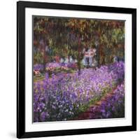 The Artist's Garden At Giverny, c.1900-Claude Monet-Framed Giclee Print