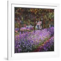 The Artist's Garden At Giverny, c.1900-Claude Monet-Framed Giclee Print