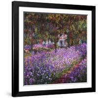 The Artist's Garden At Giverny, c.1900-Claude Monet-Framed Giclee Print