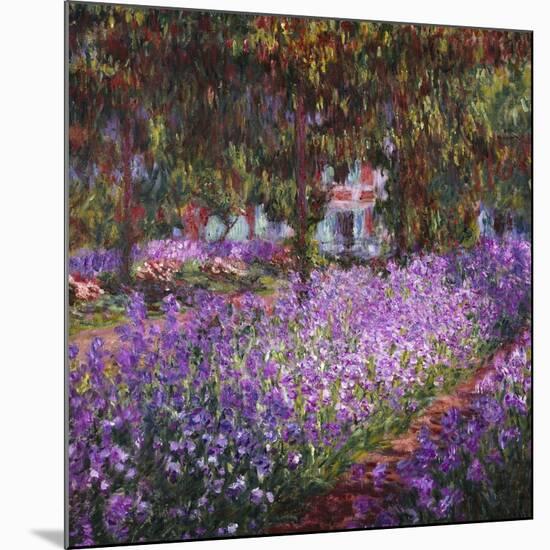 The Artist's Garden At Giverny, c.1900-Claude Monet-Mounted Giclee Print