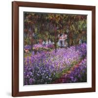 The Artist's Garden At Giverny, c.1900-Claude Monet-Framed Giclee Print