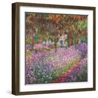 The Artist's Garden At Giverny, c.1900-Claude Monet-Framed Art Print