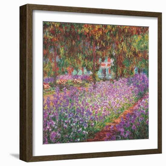 The Artist's Garden At Giverny, c.1900-Claude Monet-Framed Art Print