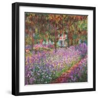 The Artist's Garden At Giverny, c.1900-Claude Monet-Framed Art Print