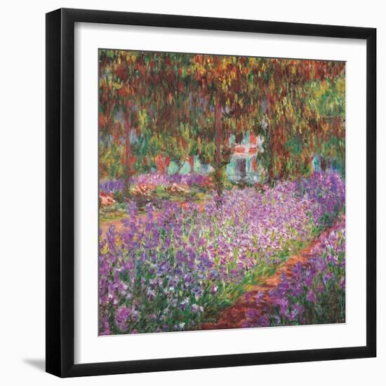 The Artist's Garden At Giverny, c.1900-Claude Monet-Framed Art Print