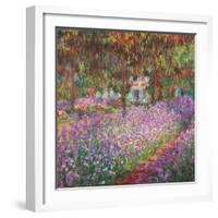 The Artist's Garden At Giverny, c.1900-Claude Monet-Framed Art Print