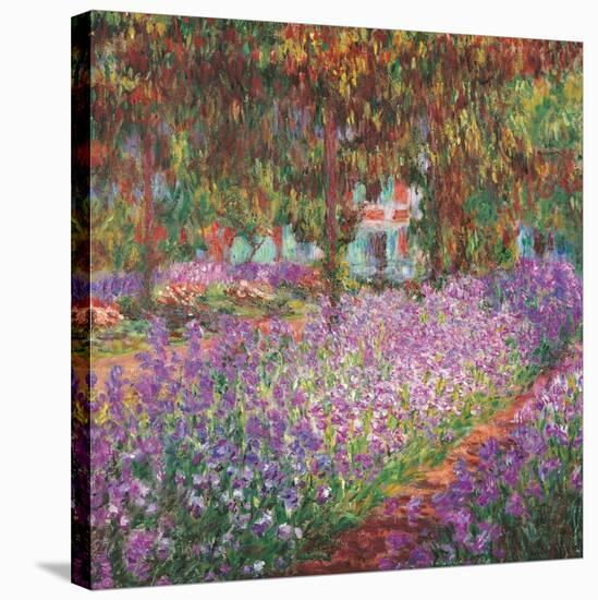 The Artist's Garden At Giverny, c.1900-Claude Monet-Stretched Canvas