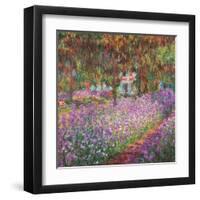 The Artist's Garden At Giverny, c.1900-Claude Monet-Framed Art Print