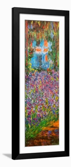 The Artist's Garden at Giverny (detail)-Claude Monet-Framed Art Print