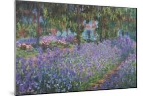 The Artist's Garden at Giverny-Claude Monet-Mounted Giclee Print