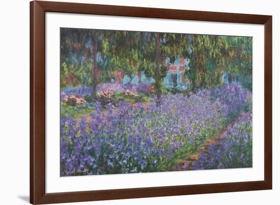 The Artist's Garden at Giverny-Claude Monet-Framed Giclee Print