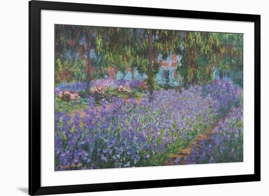 The Artist's Garden at Giverny-Claude Monet-Framed Giclee Print