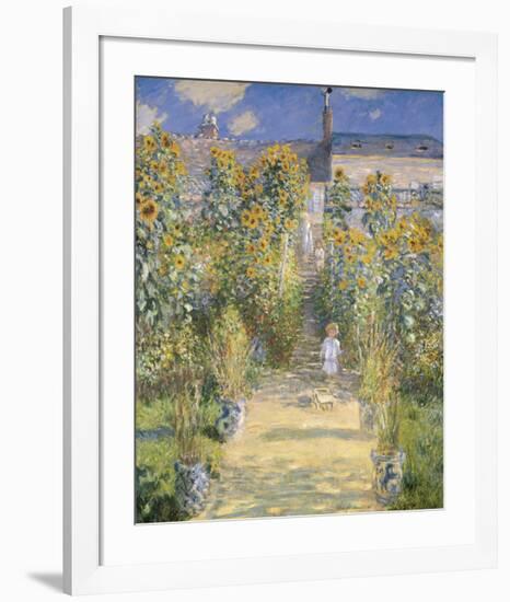 The Artist's Garden at Vetheuil, 1880-Claude Monet-Framed Art Print