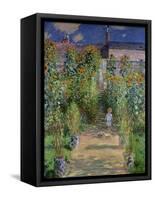 The Artist's Garden at Vetheuil, 1880-Claude Monet-Framed Stretched Canvas