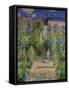 The Artist's Garden at Vetheuil, 1880-Claude Monet-Framed Stretched Canvas