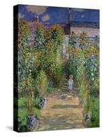 The Artist's Garden at Vetheuil, 1880-Claude Monet-Stretched Canvas