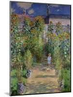 The Artist's Garden at Vetheuil, 1880-Claude Monet-Mounted Premium Giclee Print