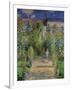 The Artist's Garden at Vetheuil, 1880-Claude Monet-Framed Premium Giclee Print