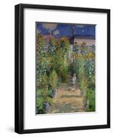 The Artist's Garden at Vetheuil, 1880-Claude Monet-Framed Giclee Print