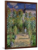 The Artist's Garden at Vetheuil, 1880-Claude Monet-Framed Giclee Print