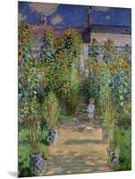 The Artist's Garden at Vetheuil, 1880-Claude Monet-Mounted Giclee Print