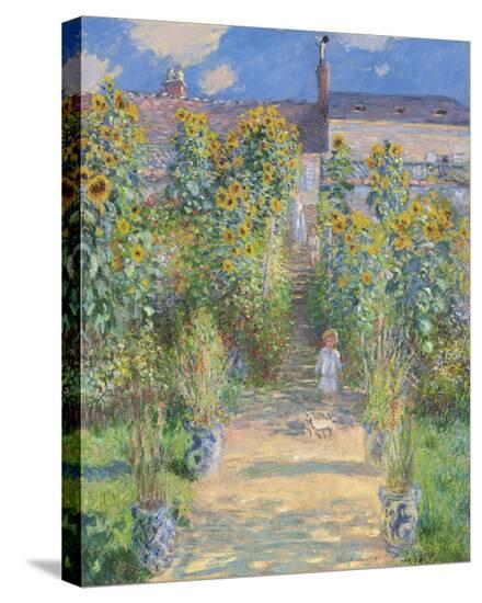 The Artist’s Garden at Vétheuil, 1881-Claude Monet-Stretched Canvas
