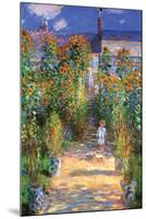 The Artist's Garden at Vetheuil-Claude Monet-Mounted Art Print