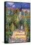 The Artist's Garden at Vetheuil-Claude Monet-Framed Stretched Canvas