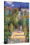 The Artist's Garden at Vetheuil-Claude Monet-Stretched Canvas