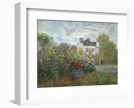 The Artist's Garden in Argenteuil (A Corner of the Garden with Dahlias), 1873-Claude Monet-Framed Art Print