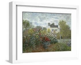 The Artist's Garden in Argenteuil (A Corner of the Garden with Dahlias), 1873-Claude Monet-Framed Art Print